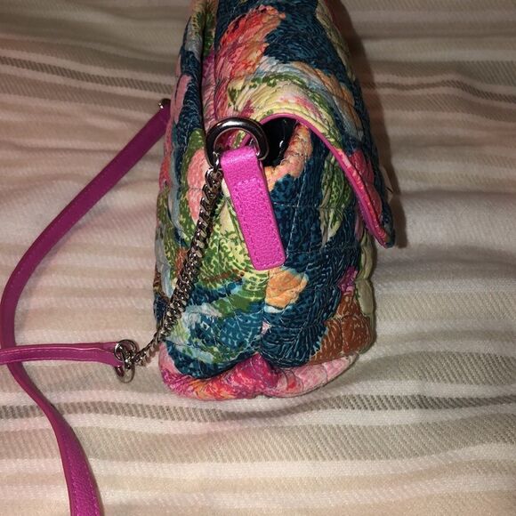 Vera Bradley Superbloom Print Floral Quilted Small Crossbody Bag Purse - Picture 3 of 13
